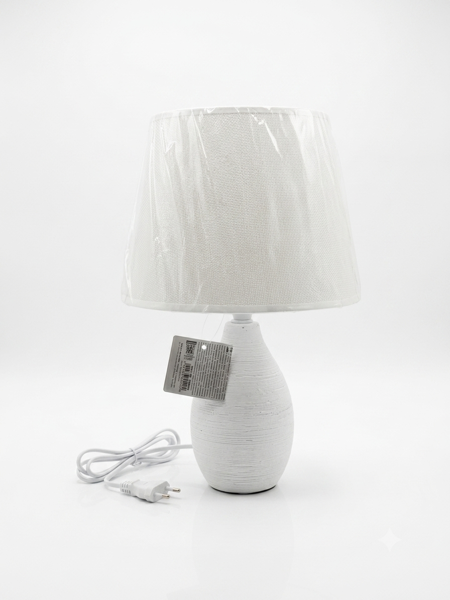 lampada ceramica bianca