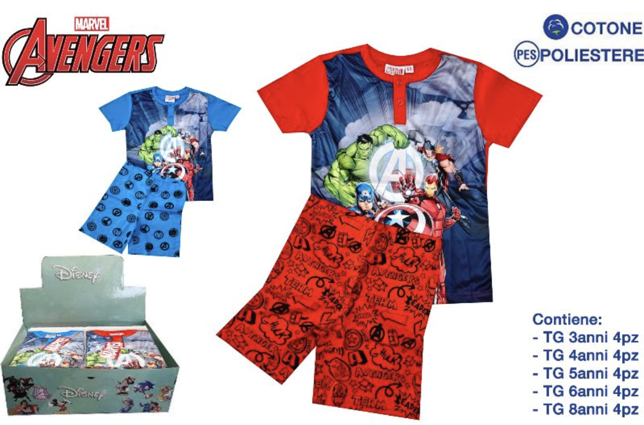pigiama avengers