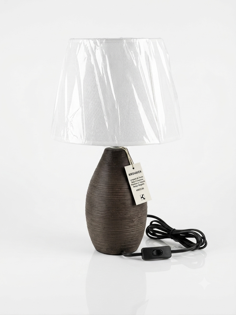 lampada ceramica marrone