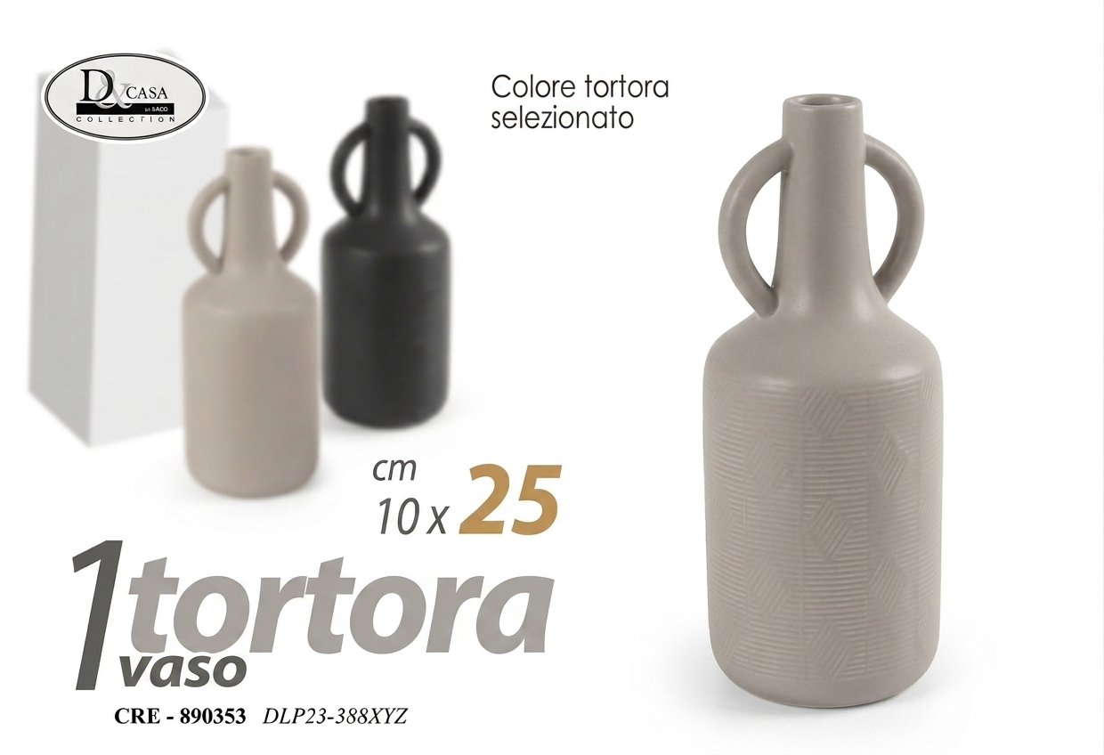 vaso anfora tortora